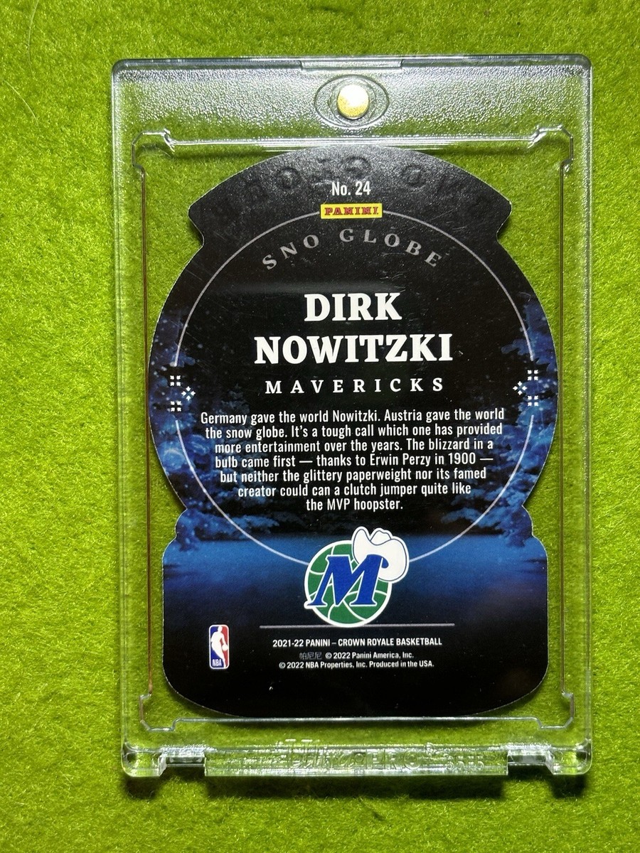 Dirk Nowitzki SNO GLOBE PRIZM Die Cut #/99 SP Card 2021 Crown