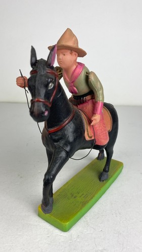 Vintage Celluloid Cowboy on Horse Toy Figure - 6.5", Japan - Picture 6 of 9