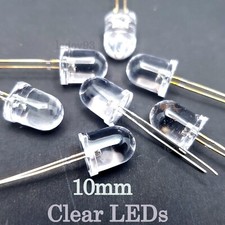 DC1.8-3V 10mm Ultra Bright LED Diode Clear Lens Constant Light Various Colour