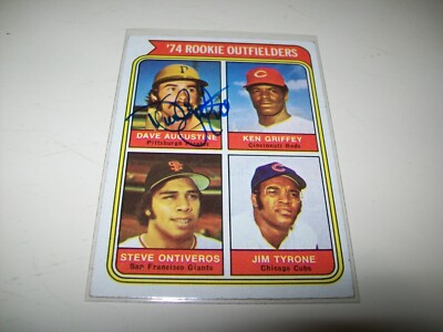 1974 TOPPS RC DAVE AUGUSTINE AUTOGRAPH SIGNED AUTO #616 PITTSBURGH