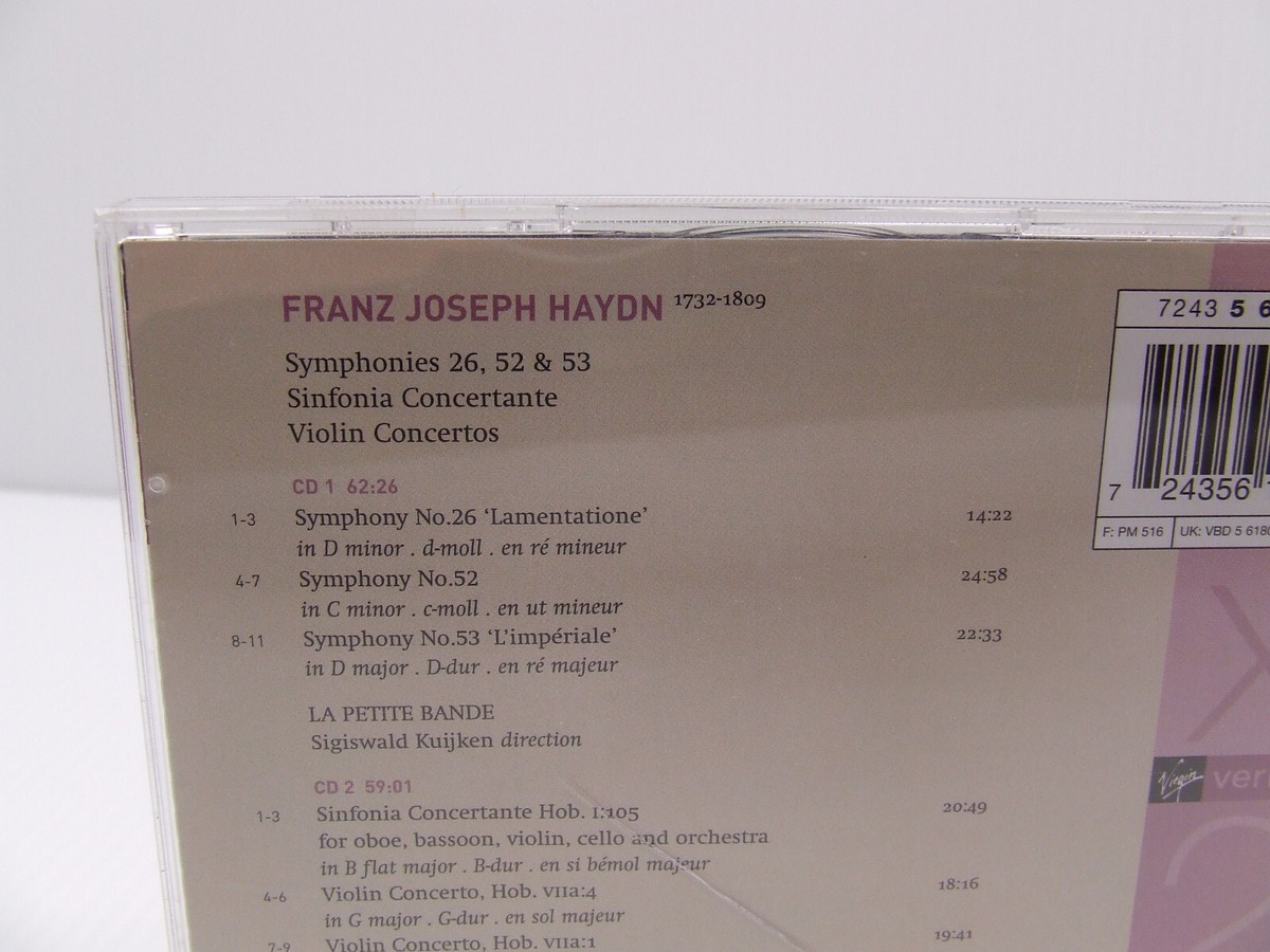 Franz Joseph Haydn - Symphonies 26, 52, 53, Sinfonia Concertante