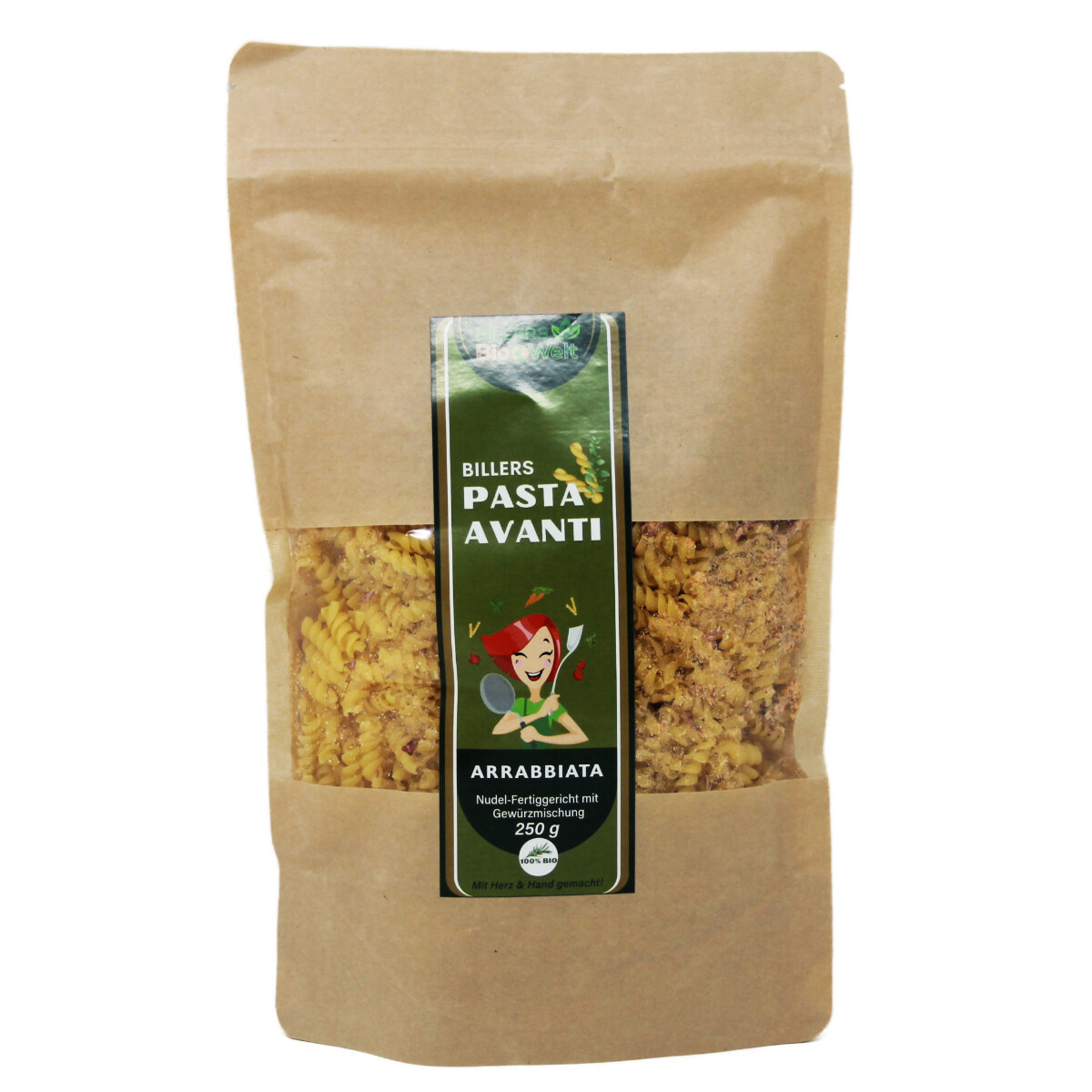 Billers Bio Pasta Avanti Arrabbiata Platos Precocinados Con Especias 250g