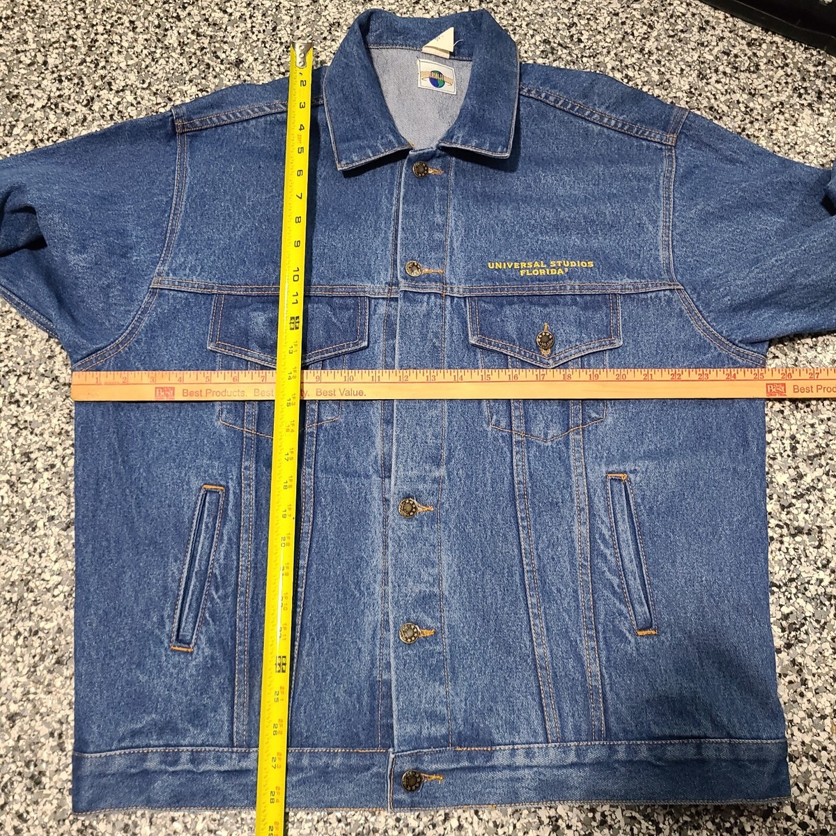 VTG Universal Studios Florida Woody Woodpecker Jean Denim Jacket 