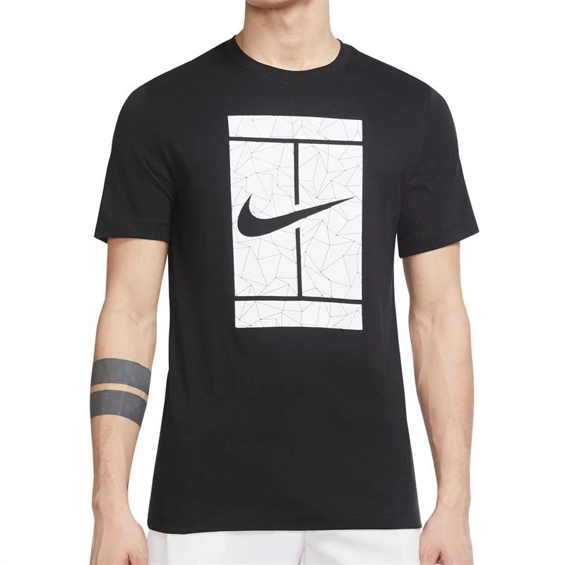 Nike Court Men s Tennis T shirt Black DD8404 010 eBay