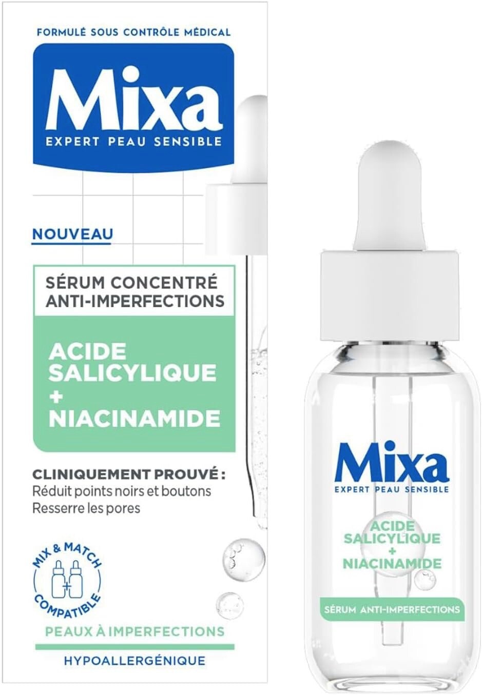 Sérum Anti-Imperfections à l'Acide Salicylique pour réduire les boutons