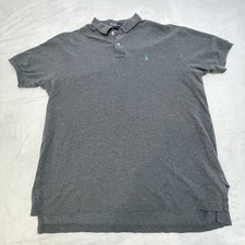 Polo Ralph Lauren SS Shirt Polo Mens XL Dark Gray Classic Blue Pony 100 Cotton