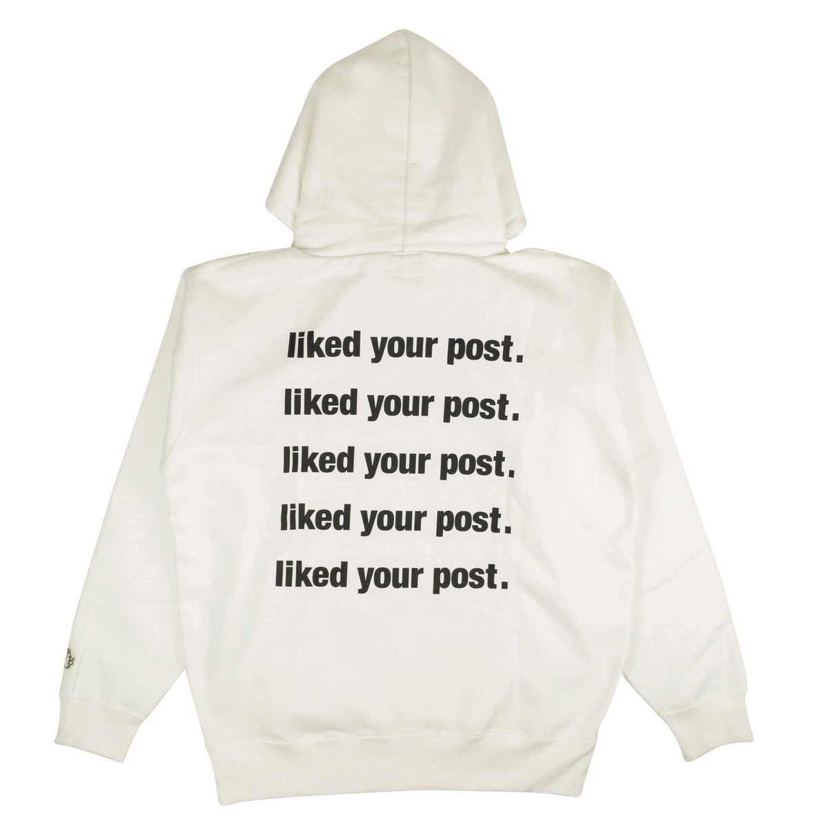 NWT FR2 White Liked Your Post Hoodie Sweatshirt Size M $150 | eBay