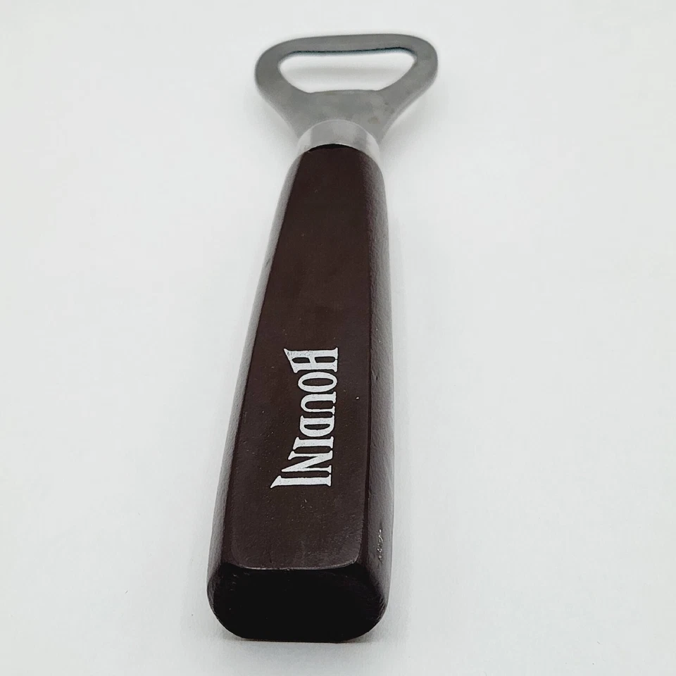 Houdini Bottle Opener with Wood Handle 6" Long Kitchen Drink Accessory  - Image 4 of 4