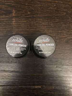 Ultimate  white charcoal powder. Natural whitener for teeth. (2) brush buddies.