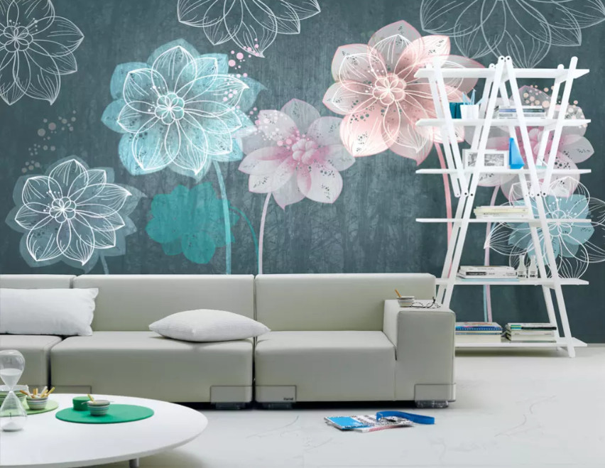 3D Colored Petals 10626NA Wallpaper Wall Mural Removable Self-adhesive Fay