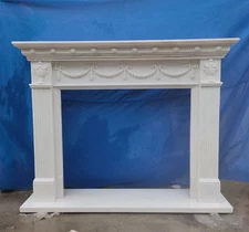 Hand Carved marble Fireplace Mantel