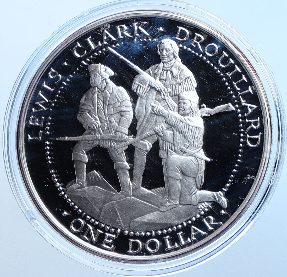 2003 US Shawnee Tribe Expedition of LEWIS & CLARK Proof Silver $1