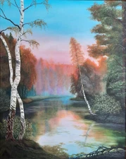 Amazing nature original 24x16 oil paintings on canvas board