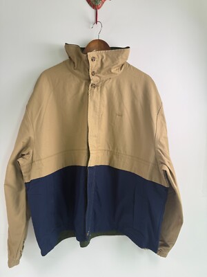 Levi's Men Rex Reversible Full Zip Canvas Jacket Beige/ Green Size