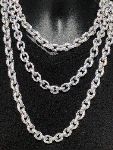 Solid 925 Sterling Silver Mens Thick 