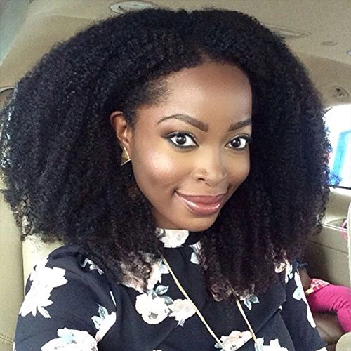 Afro Kinky Curly Clip In Human Hair Extensions Brazilian Virgin