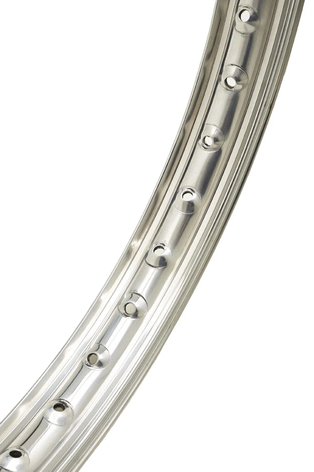 CERCHIO ALLUMINIO MOTO D'EPOCA CLASSICHE BORDO H WM1 1,60 X 17 FORI 32 - Immagine 2 di 4