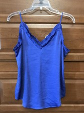 Express Small lined Blue purple Spag Strap Cami Lace Lingerie Tank Top 427