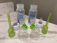 2 Dr Browns 4 oz Anti Colic Baby Bottles All Pieces Stage 1 Natural Flow Nipples