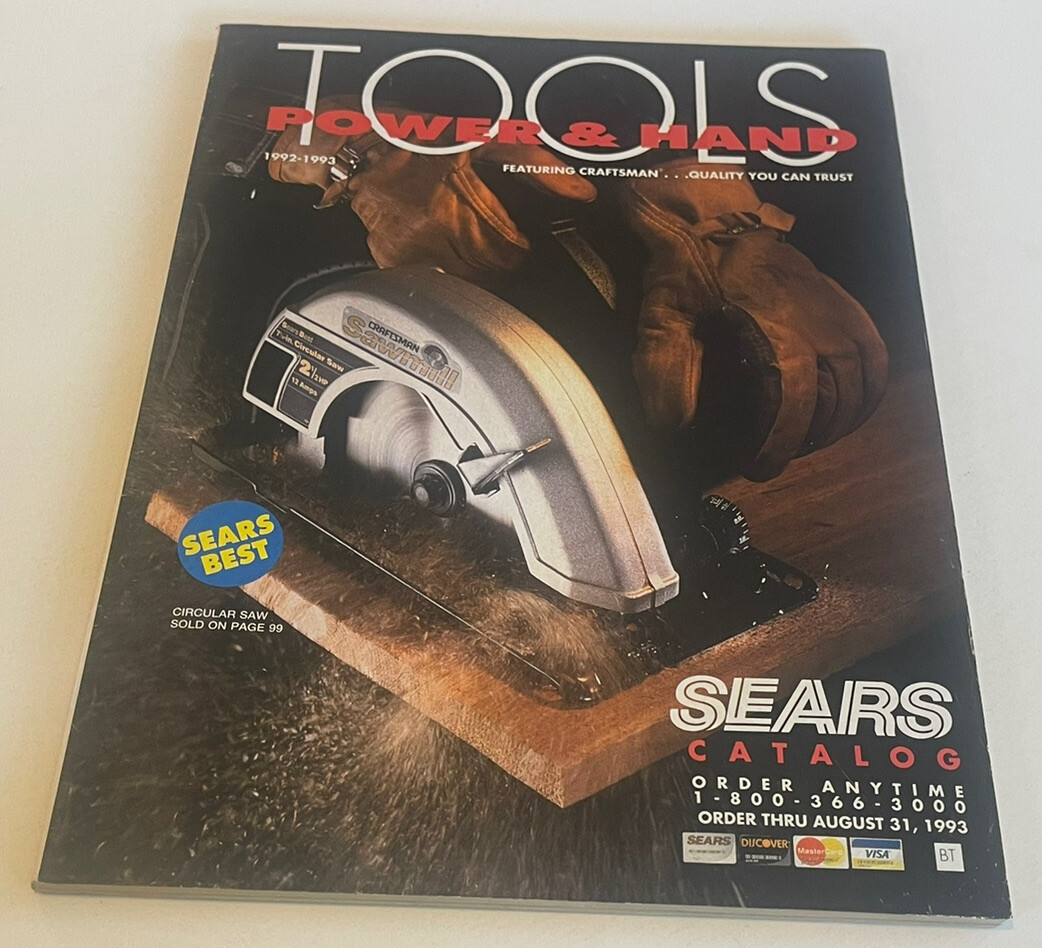 SEARS Power & Hand Tool Catalog 19921993 Featuring Craftsman 155 pages