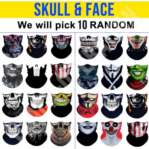 Neck Gaiter Balaclava Ski Fishing Bandana 10 Pack Wholesale Lot $9.95 $1 Each - Picture 25 of 239