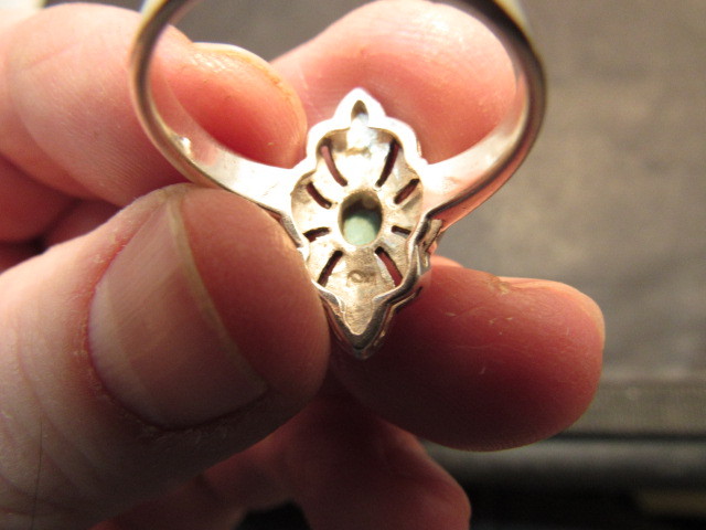 sterling silver Marcasite ring - image 4