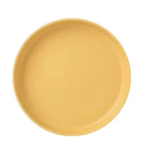 Unbreakable Plate Small 5.5 Inch Kids Plate Toddler Snack Plate Round Yellow