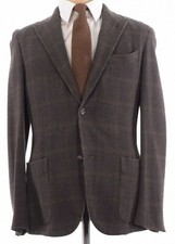 Boglioli NWT K. Jacket / Sport Coat Size 40R Greenish Brown Plaid