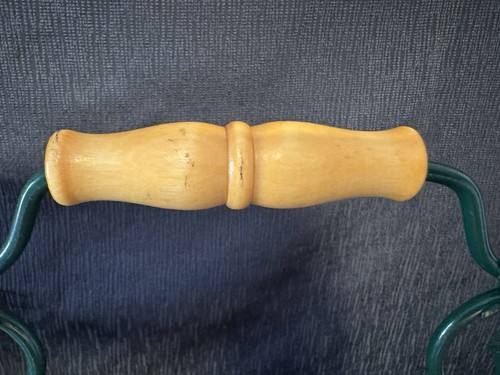 De Colección Longaberger Hoja de Arce Verde Hierro Forjado 2 Niveles Placa/Soporte para Pastel Madera RARA - Imagen 3 de 8