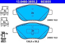 ATE Disc Brake Pad Set For CITROEN PEUGEOT DS OPEL C3 II III Picasso Ds3 425431
