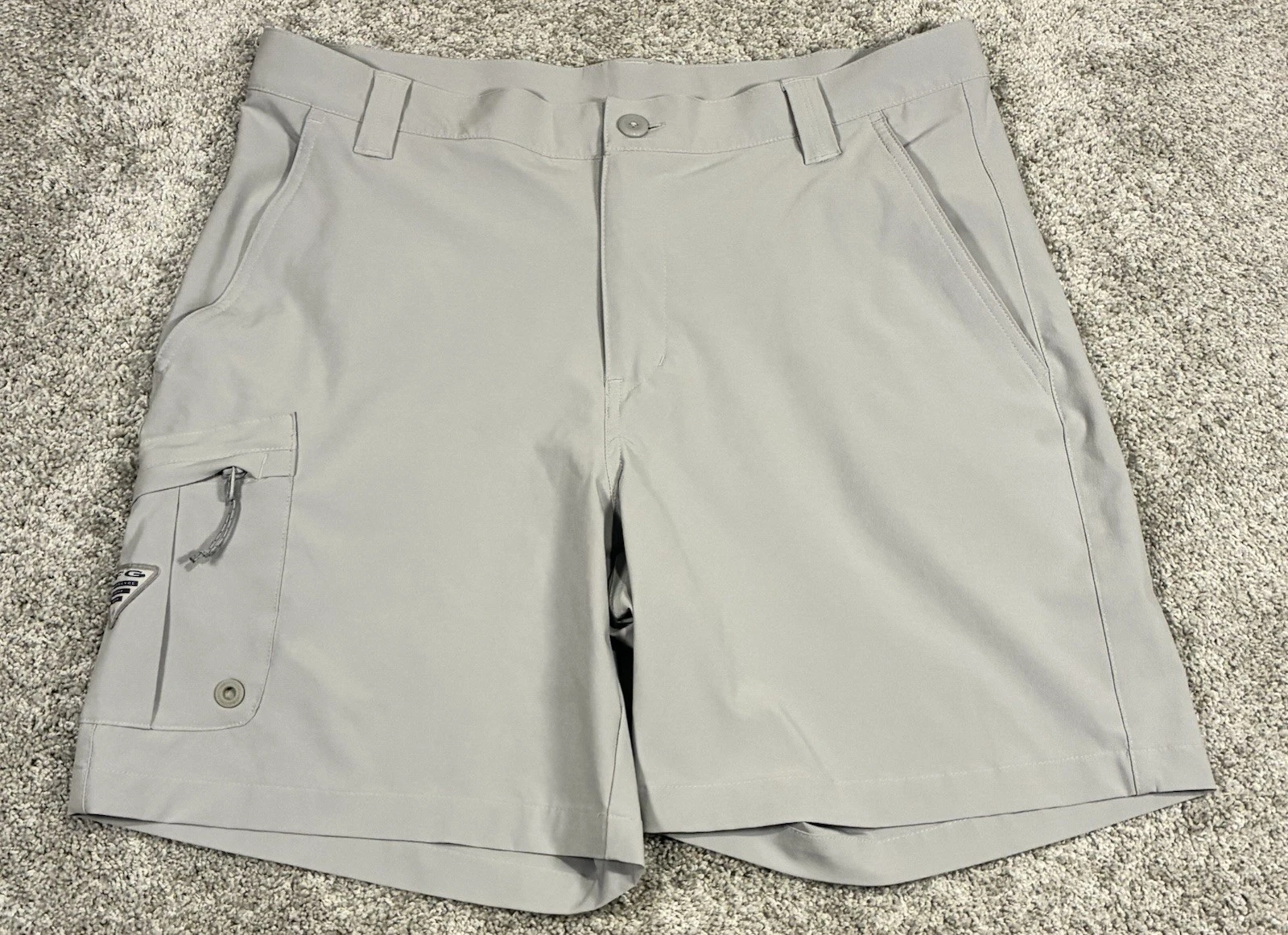Columbia PFG Terminal Tackle Shorts Men's 34 Gray Performance Fishing Pockets