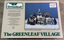 THE GREENLEAF VILLAGE kit #8016 six houses Christmas train layouts New open box