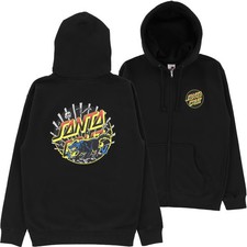 SANTA CRUZ KENDALL WOLF DOT Men's Zip Hoodie - BLK - Size Medium - NWT -LAST ONE