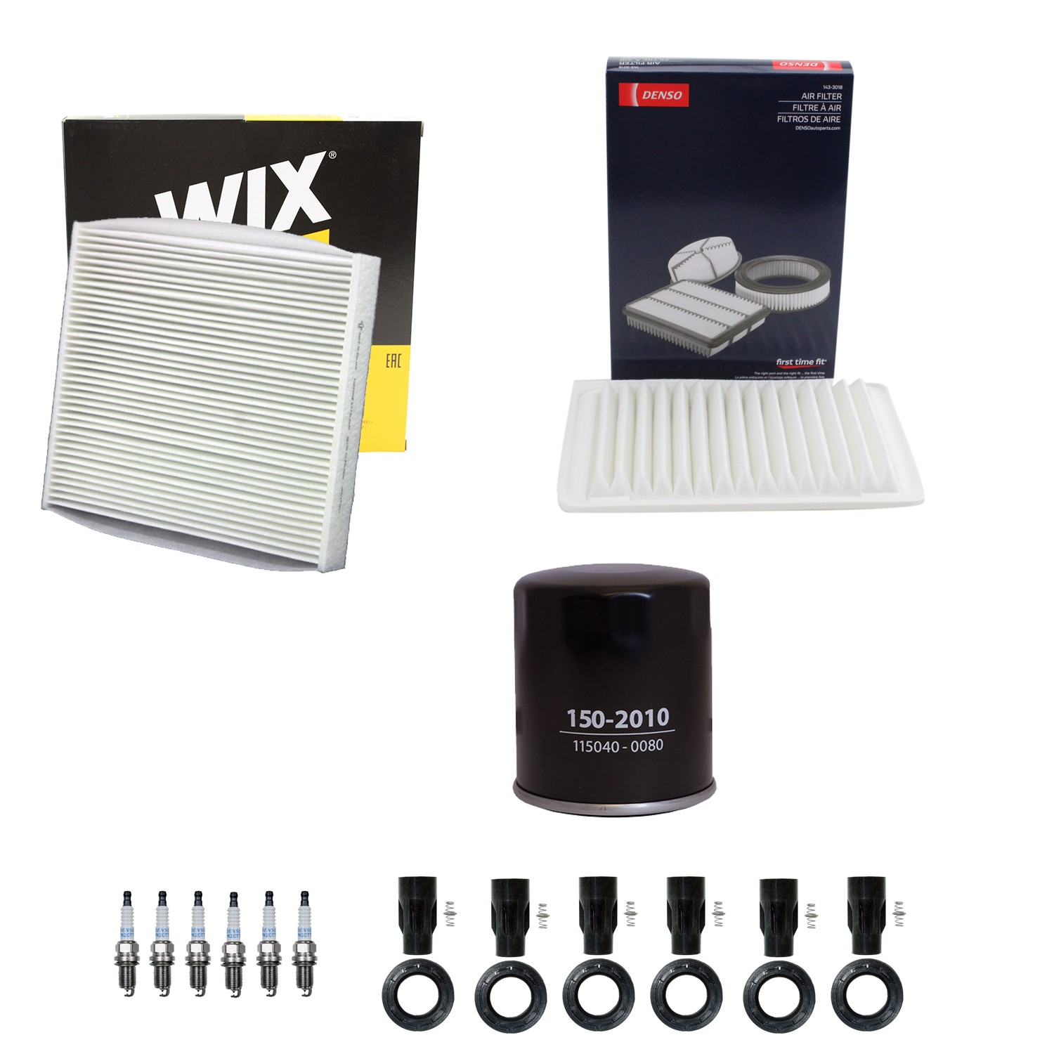 Denso Tune Up Kit NGK 6 Spark Plugs  Boots Kit for Highlander 3.3L V6 Auto CVT