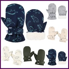 Kids Winter Ski Gloves Cute Cartoon Warm Mittens Non-slip Windproof