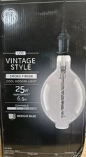 93119063 Ge Vintage 2 Per Case style smoke finish cool, modern light 25w 2 Bulbs