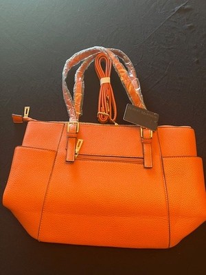 Robert Matthew Sofia Tote Bag Vegan Leather Satchel Handbag NWT Gold Hardware