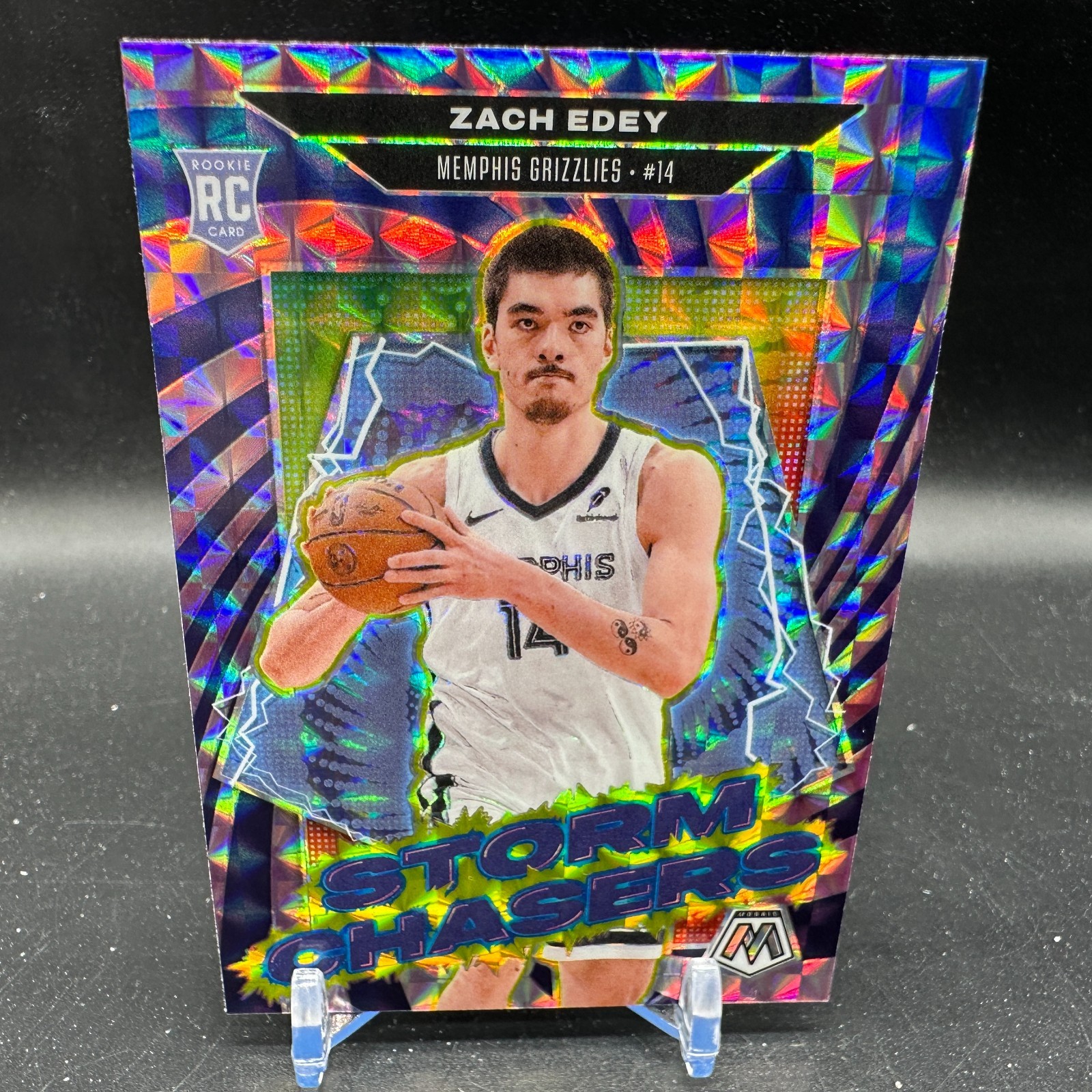 Zach Edey Storm Chasers 2024-25 Panini Mosaic Reactive RC Memphis Grizzlies #12