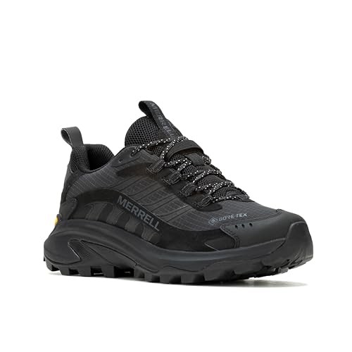 Nuove scarpe da trekking Merrell MOAB SPEED 2 GORE TEX donna TRIPLE BLACK 24 0 cm 2E!