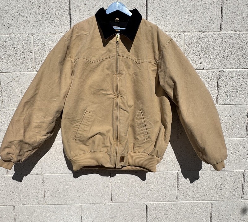 Vintage 90s Y2K Carhartt Santa Fe Jacket J14 CML Quilt Lined Mens XL Workwear