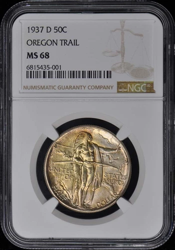 OREGON 1937-D Silver Commemorative 50C NGC MS68