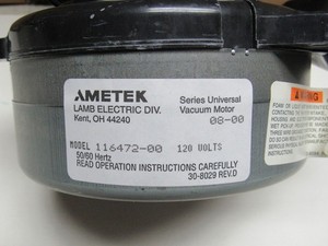 116472-00 Vacuum Motor Replacement Fits Beam Vacuflo AirVac 112 CFM High Power,