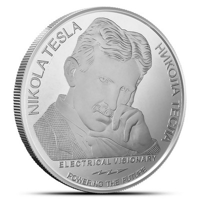 2024 1 oz Republic of Serbia Silver Nikola Tesla Hydroelectric