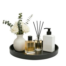 1 Pack 10" Bathroom and Vanity Tray, ABS Bathroom Counter Organizer, Coffee T...