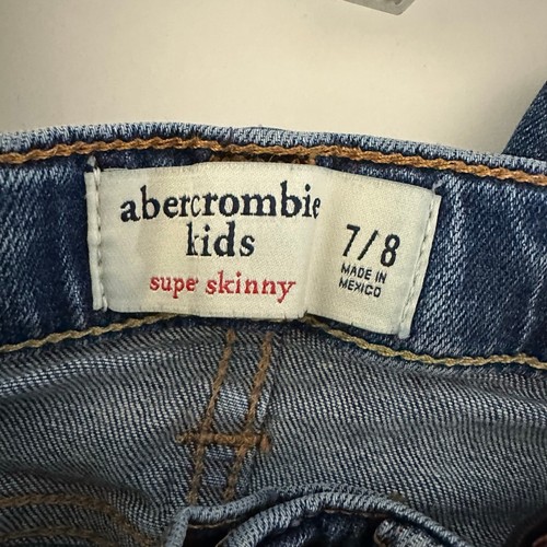 Abercrombie Kids Jeans Size 7/8 Blue Super Skinny Boys/Girls Unisex - Picture 4 of 9