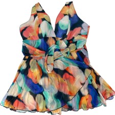 Swim by Cacique Wms One Piece Swim Dress 26 C...