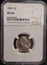 1964 NGC MS66 Jefferson Nickel Coin