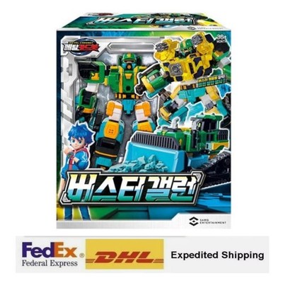 Metal Cardbot BUSTER GALLON Green Bulldozer Transforming Robot Card Toy +EXPRESS
