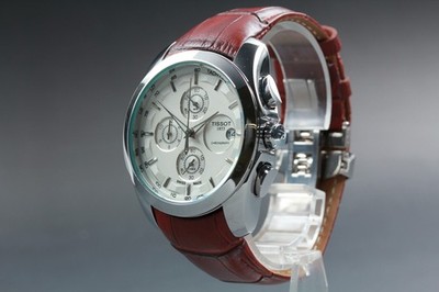 Tissot Couturier T035627A Chronograph weißes Zifferblatt 43 mm Qz Herrenuhr...