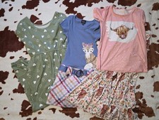 Girls Bundle Mix Clothes Size 6x 4-Pcs Cute Girlie Dress Jumper Bellbottom